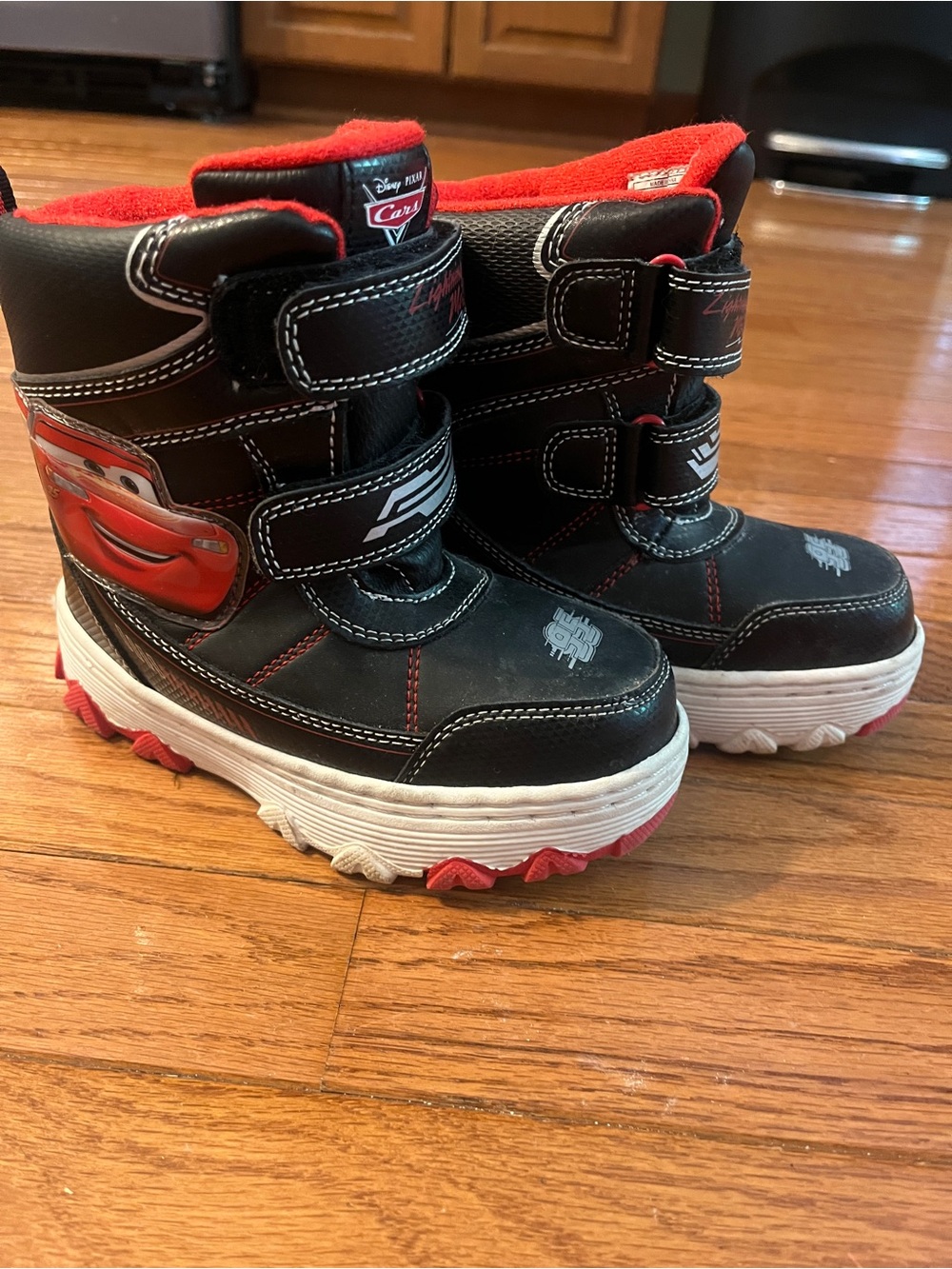 Disney Cars Black and Red Kids Snow Boots